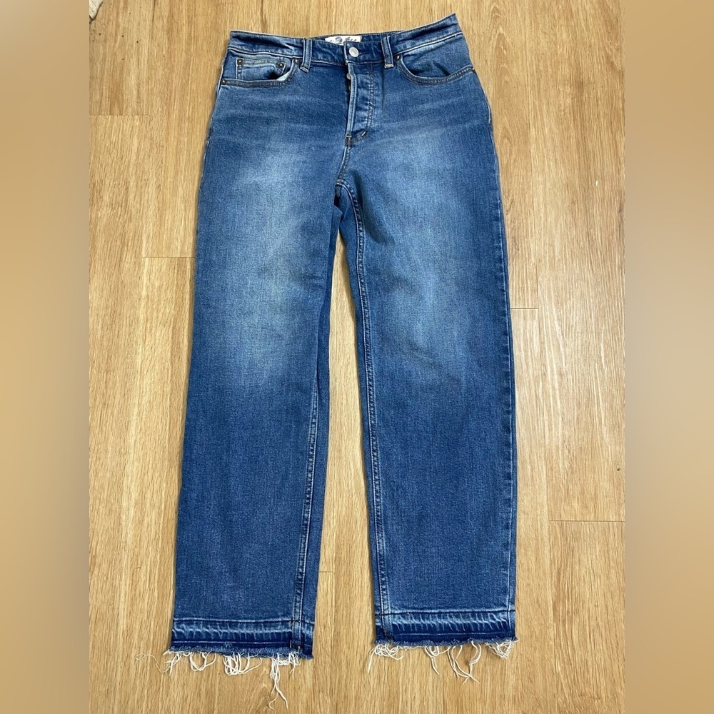 We The Free Straight-Leg Jeans in Faded Blue Denim